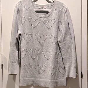 LOFT Light Gray Knit Top